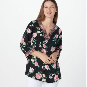 Belle by Kim Gravel Top with embroidery